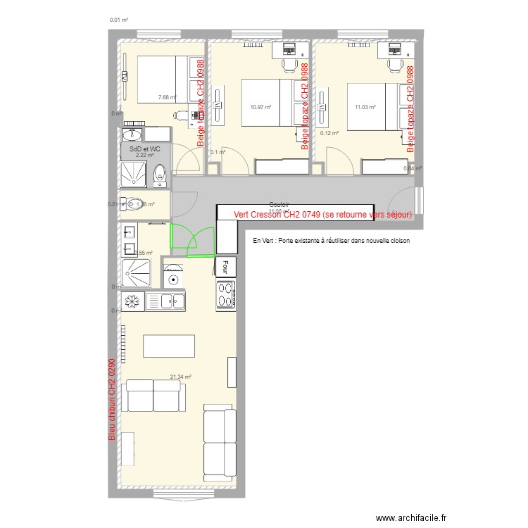 Coloc modif. Plan de 0 pièce et 0 m2