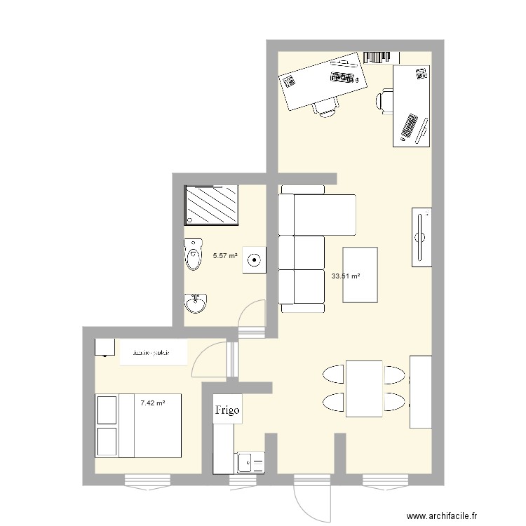 Domicile. Plan de 0 pièce et 0 m2