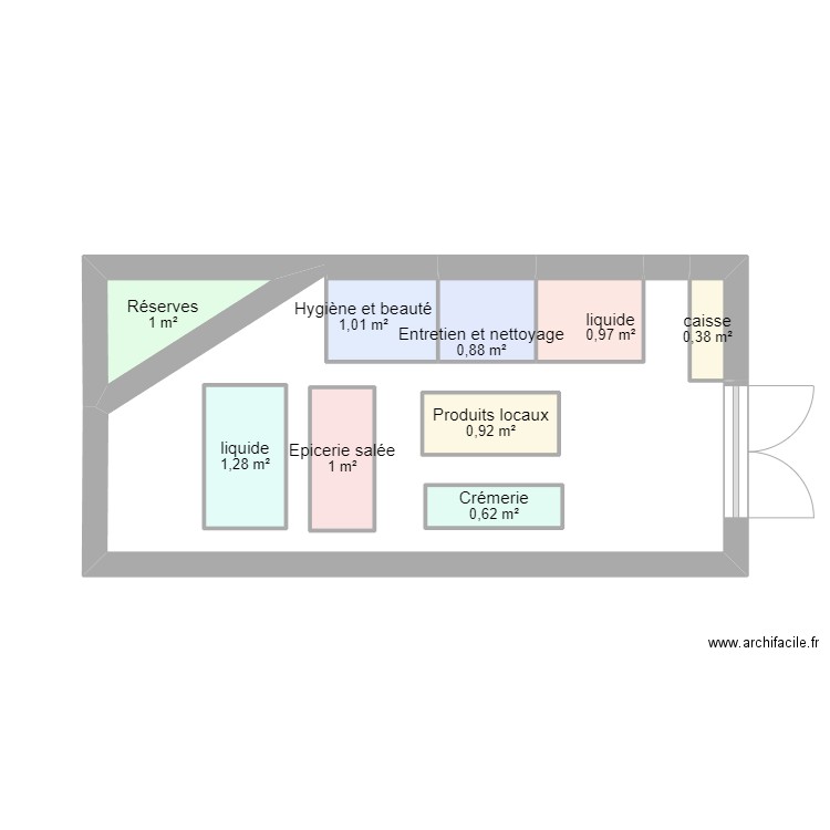 plan de masse supérette. Plan de 0 pièce et 0 m2