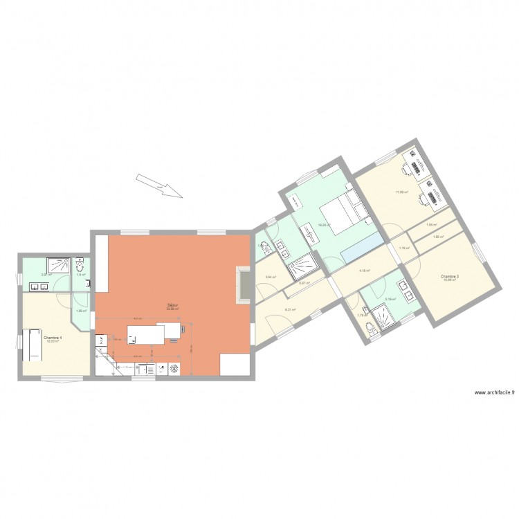 tourrettes aménagé. Plan de 0 pièce et 0 m2