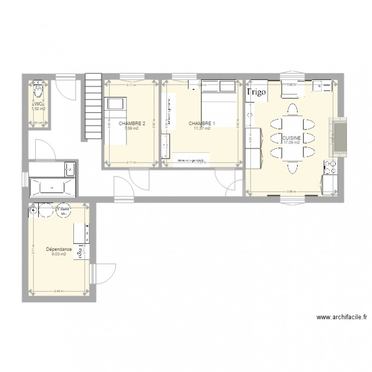 chez yvonne1. Plan de 0 pièce et 0 m2