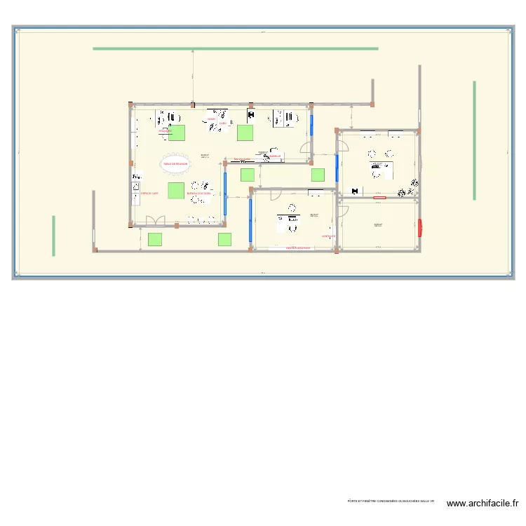 Implantation dans studio. Plan de Implantation dans studio. Plan de