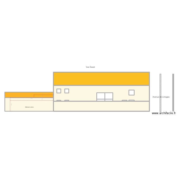 Garage Gascou façade Est. Plan de 16 pièces et 196 m2