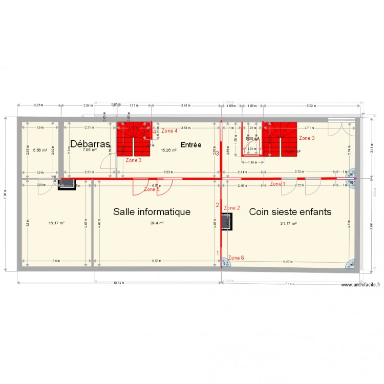 Réf A BIS     Sacrée Coeur RDC  Etat initial. Plan de 0 pièce et 0 m2