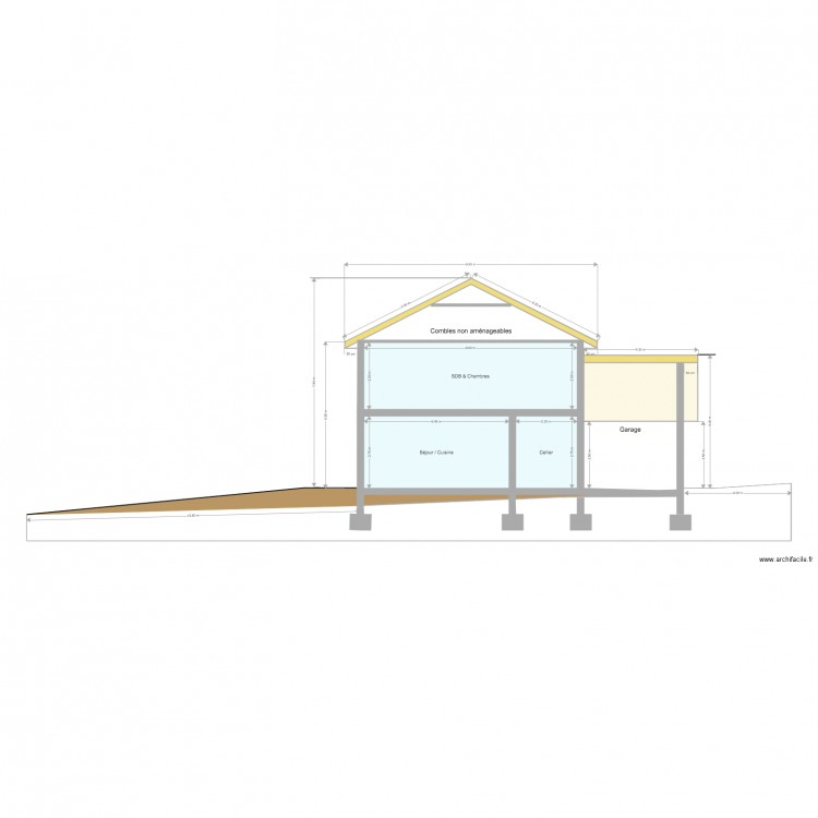 Plan de coupe est PCMI. Plan de 0 pièce et 0 m2