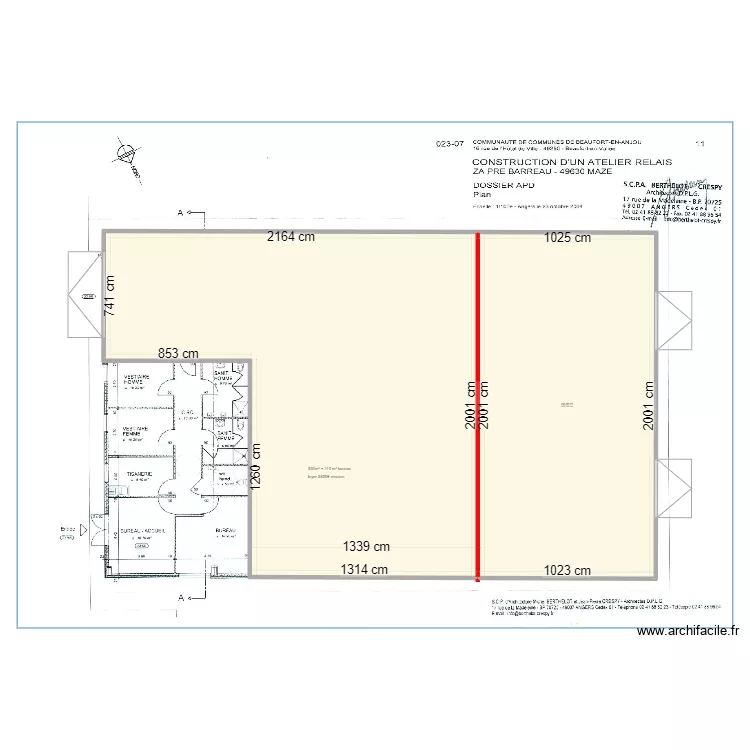 tourneur ZA. Plan de 