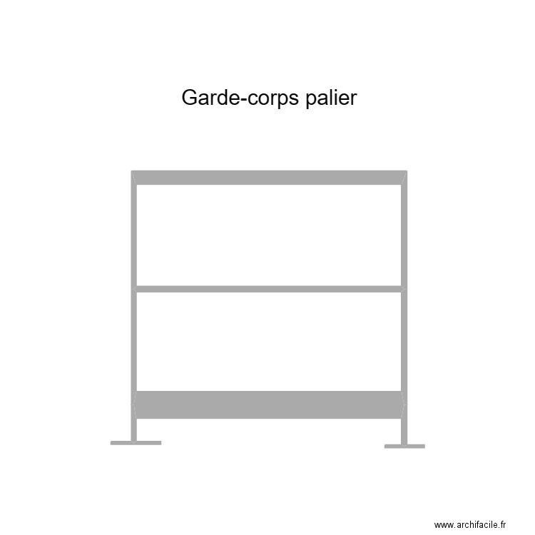 Garde corps palier Domont. Plan de 2 pièces et 7 m2