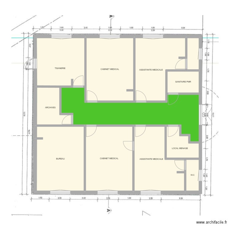 ASSTV montmorillon. Plan de 12 pièces et 182 m2