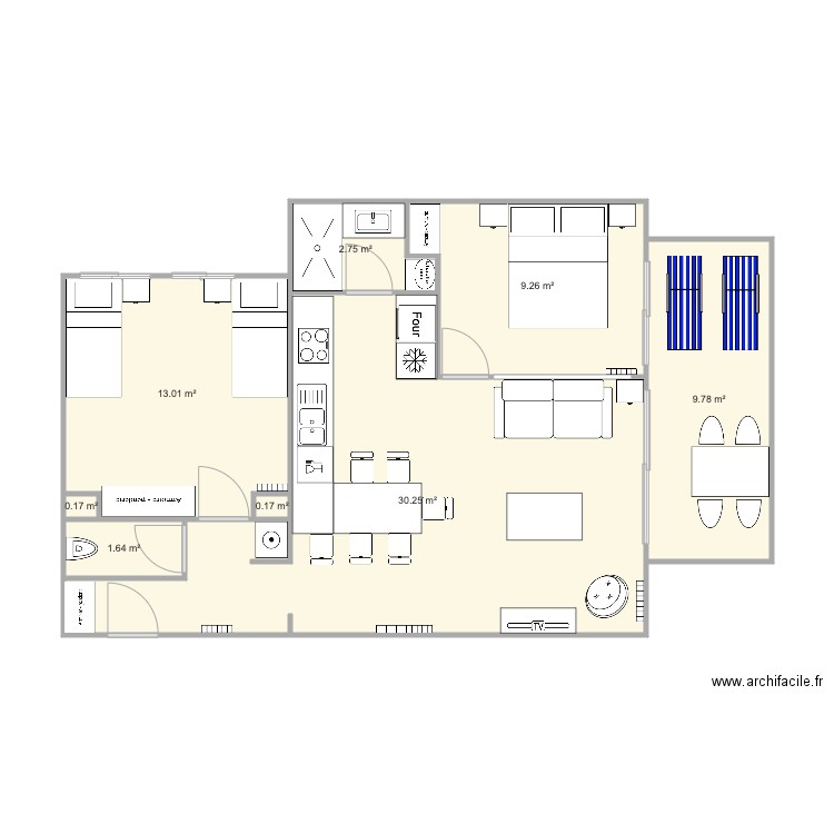 Santa Clara 2 base nous sdb cuisine. Plan de 0 pièce et 0 m2