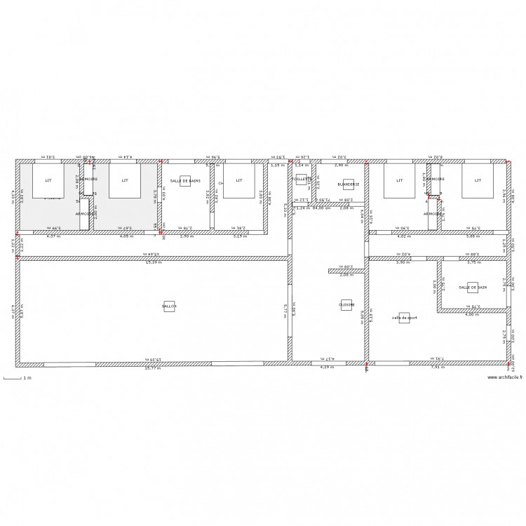 maison plein pieds. Plan de 0 pièce et 0 m2