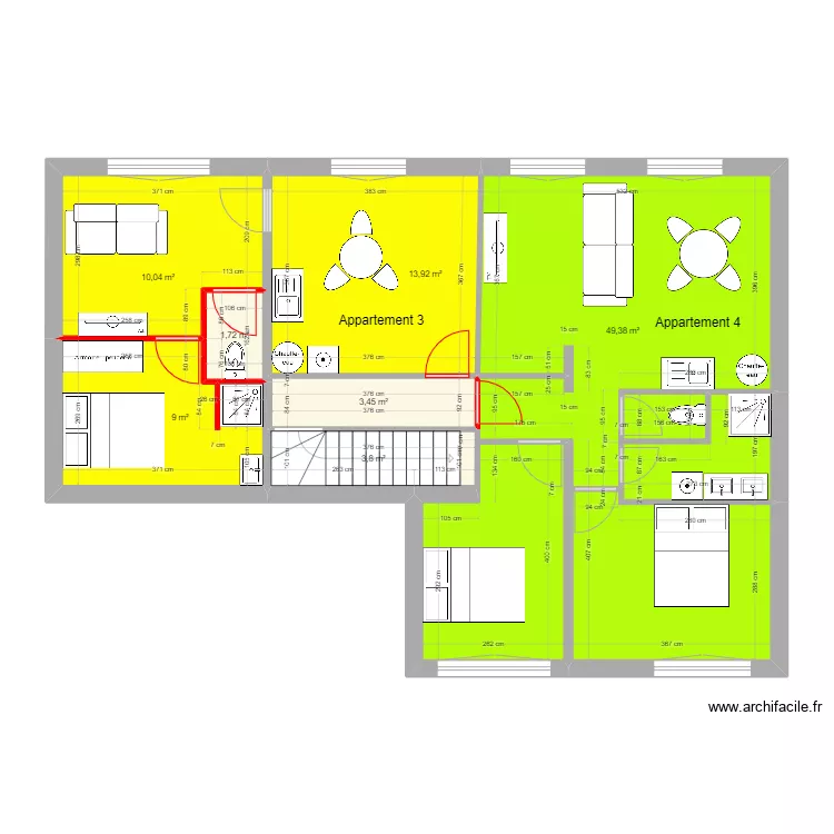 Immeuble NAY &eacute;tage. Plan de 