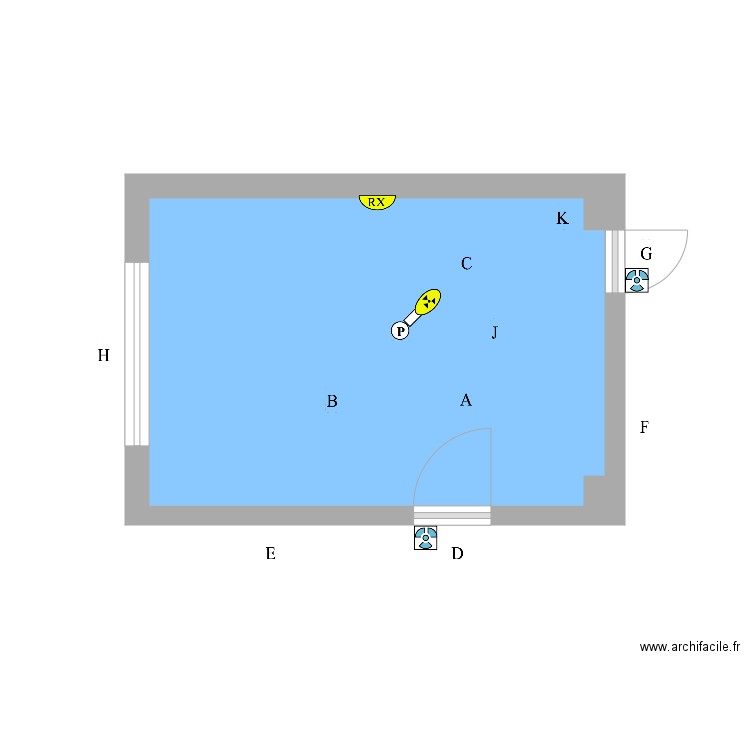 Cabinet 2 du Docteur François Xavier ROUSSEL. Plan de 0 pièce et 0 m2