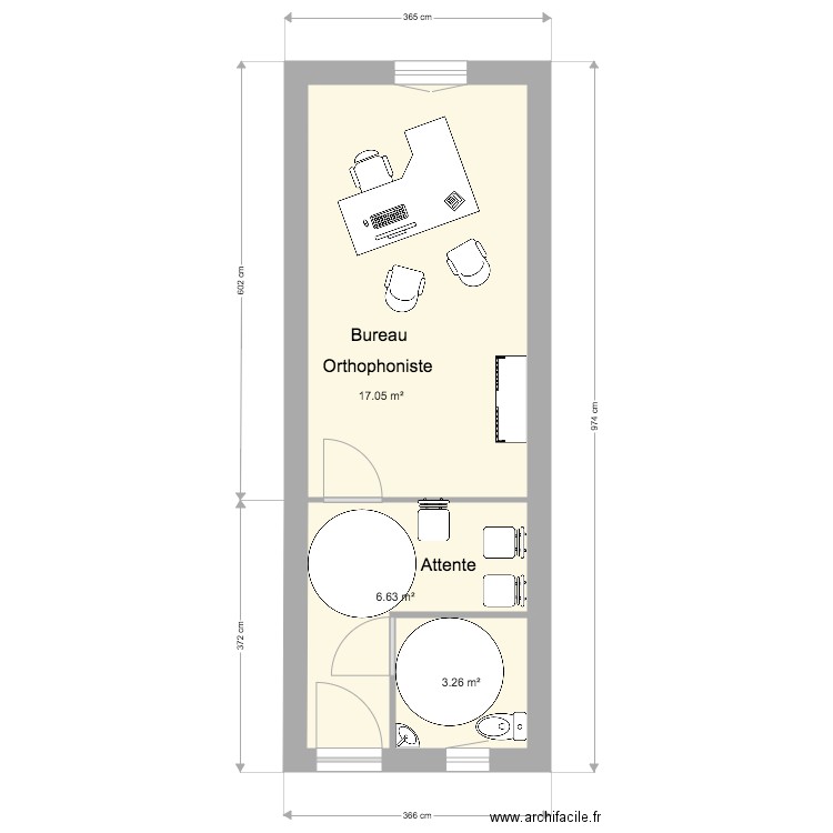 Orthophoniste. Plan de 0 pièce et 0 m2