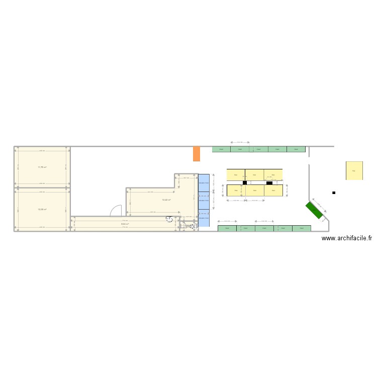 CEV.DI Test2. Plan de 5 pièces et 46 m2