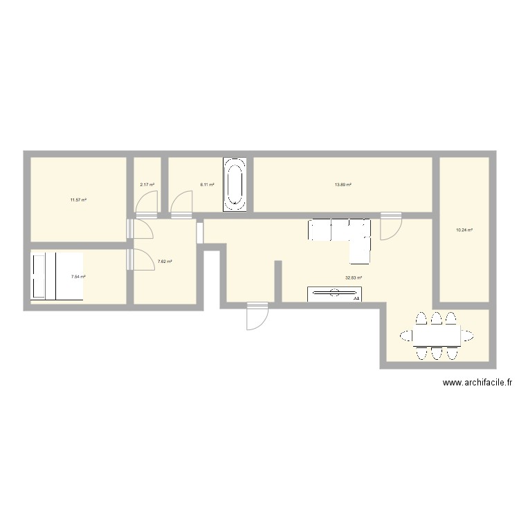 plan appartement 92 m2