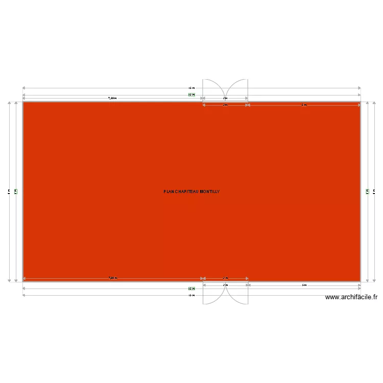 CHAPITEAU MONTILLY. Plan de 