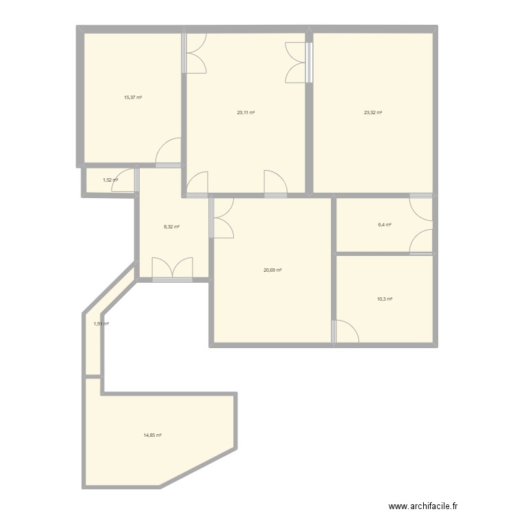 Appart Paris. Plan de 0 pièce et 0 m2