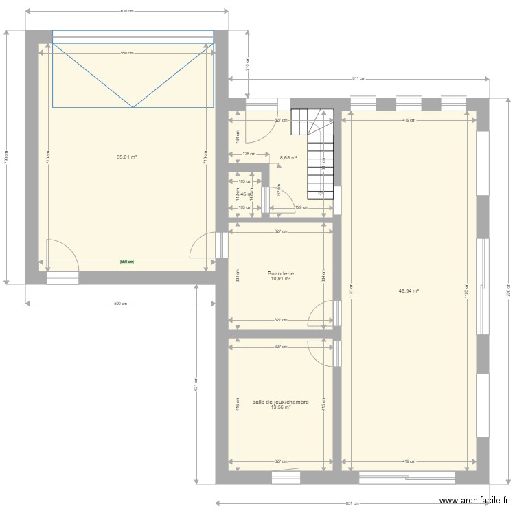 P1a. Plan de 0 pièce et 0 m2