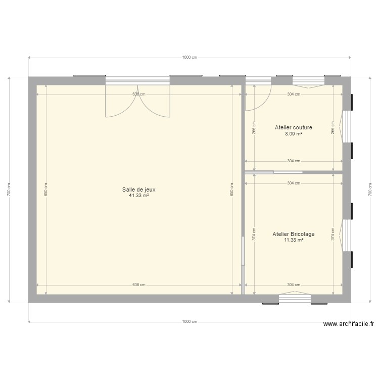 garage atelier. Plan de 0 pièce et 0 m2