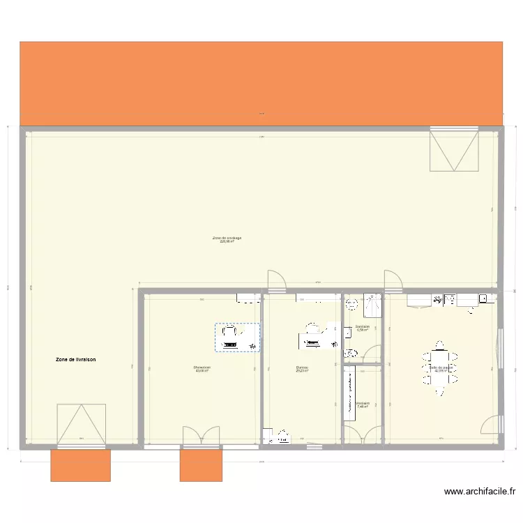 nouvelle agence. Plan de 