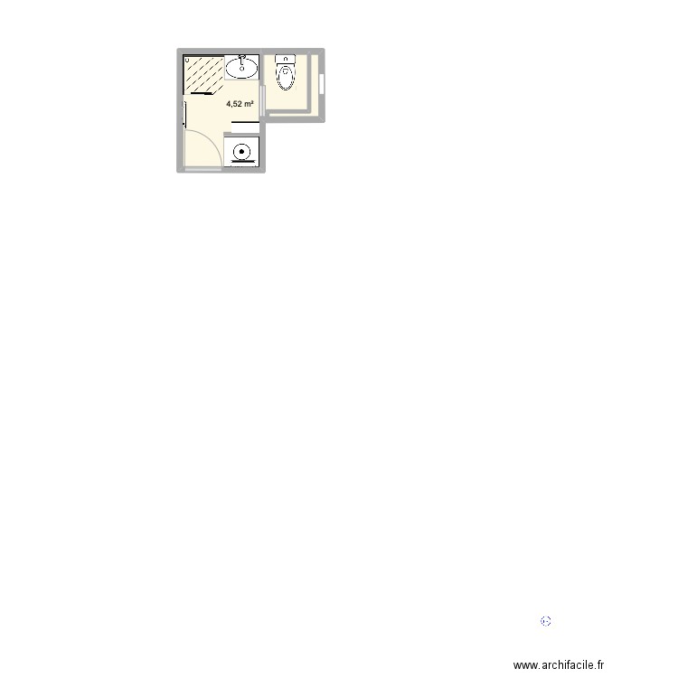 PROJETbis2. Plan de 1 pièce et 5 m2