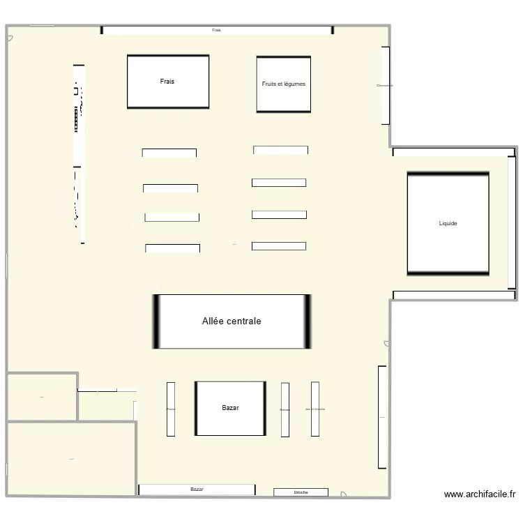 Plan HYPER U. Plan de 3  et 4848 m²