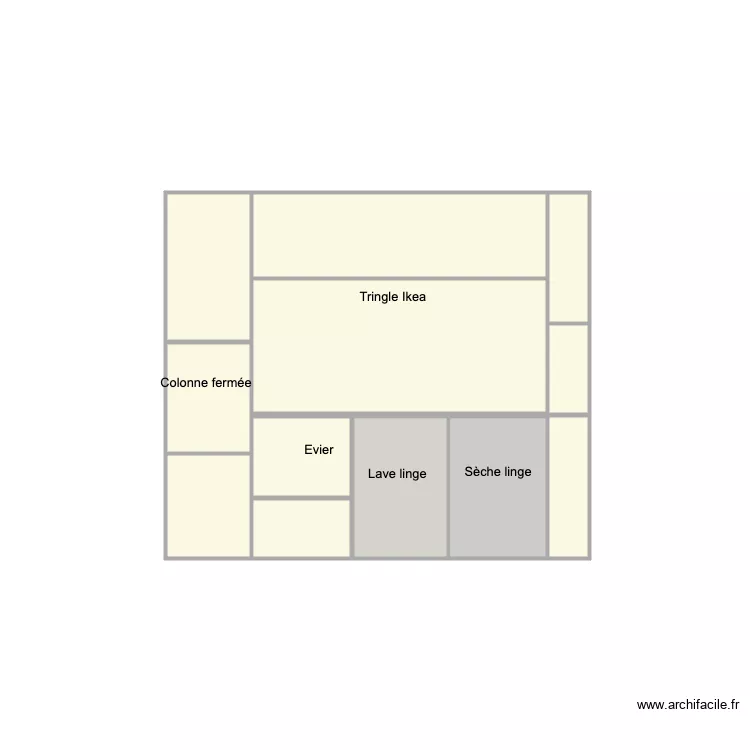 Buanderie. Plan de 