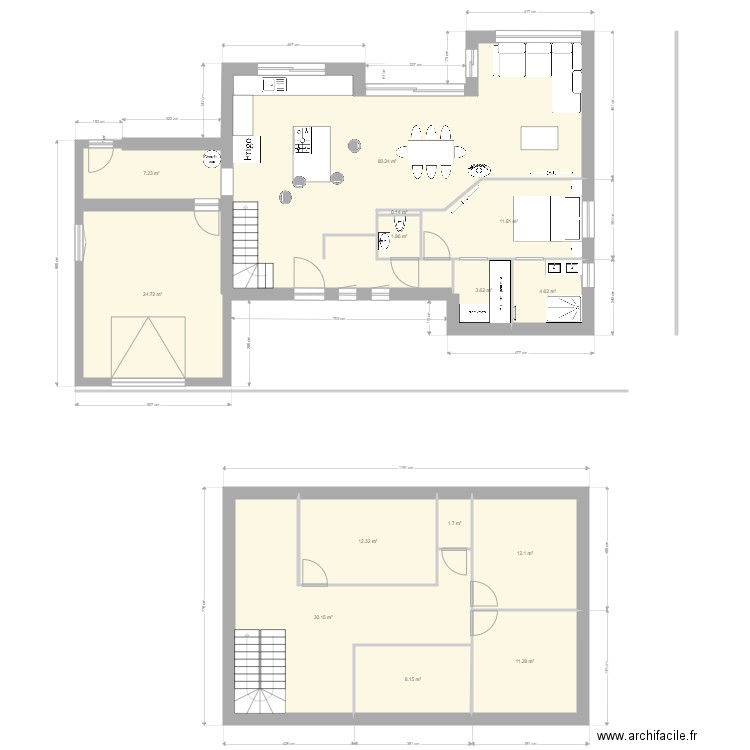 MAISON 1. Plan de 0 pièce et 0 m2