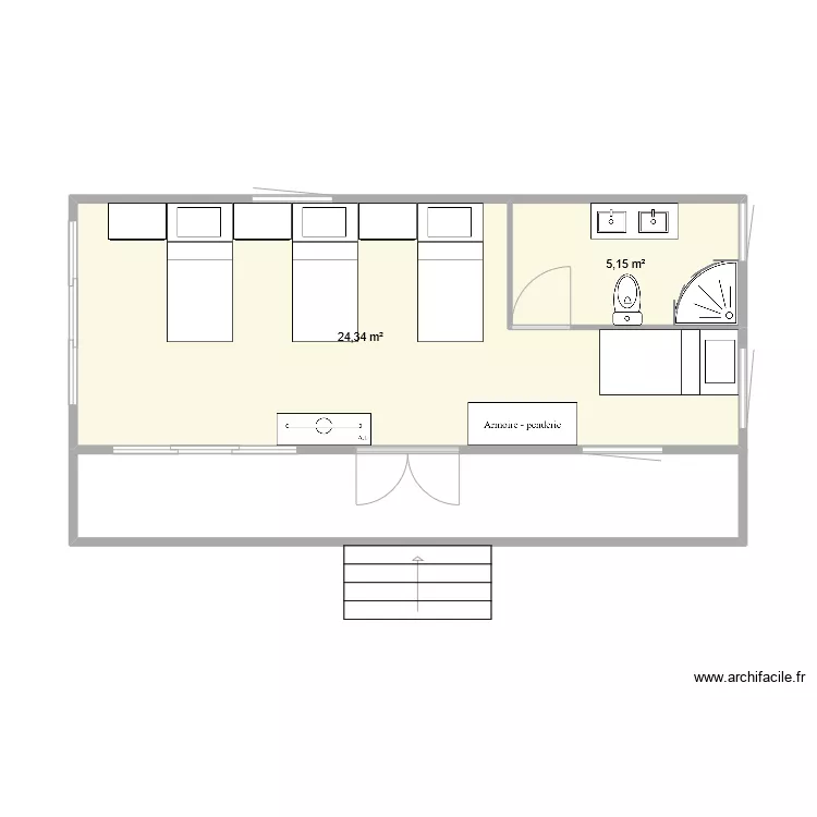 PLAN MAISON 41m&sup2; - ILOT FREYSINET. Plan de 