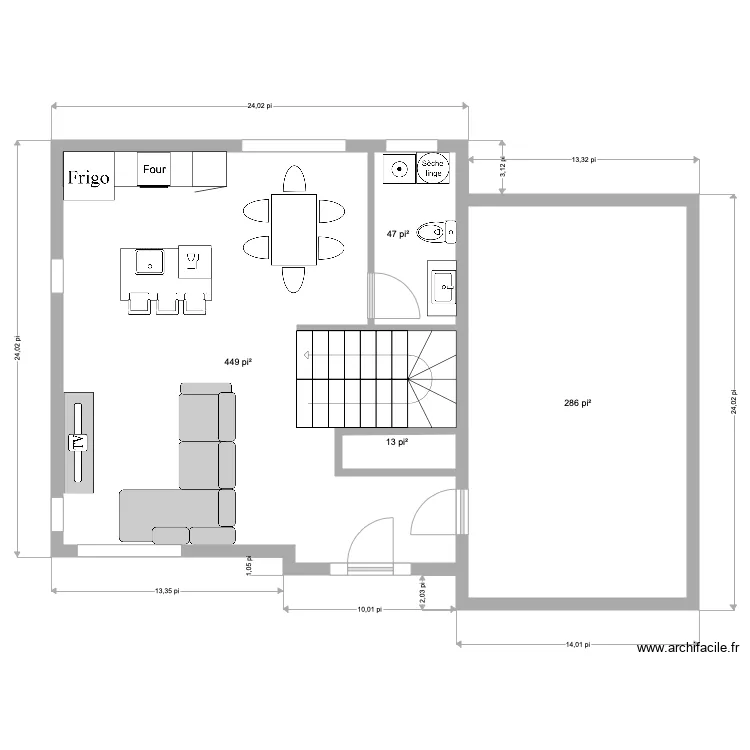 Cottage 24 x 24 et Garage. Plan de 