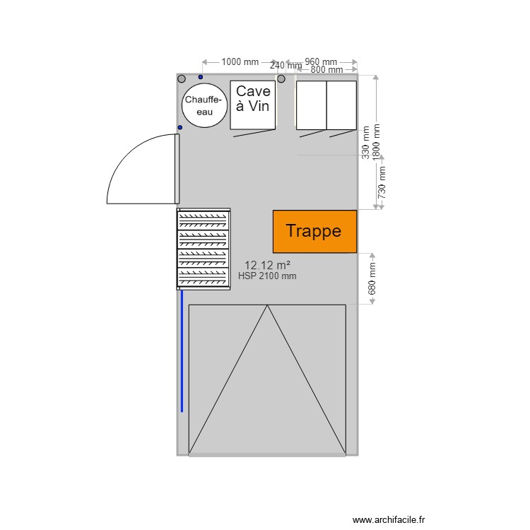 Garage M. AUBRIET. Plan de 0 pièce et 0 m2