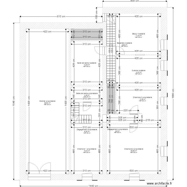 BOUCHEZ ETAGE 1. Plan de 0 pièce et 0 m2