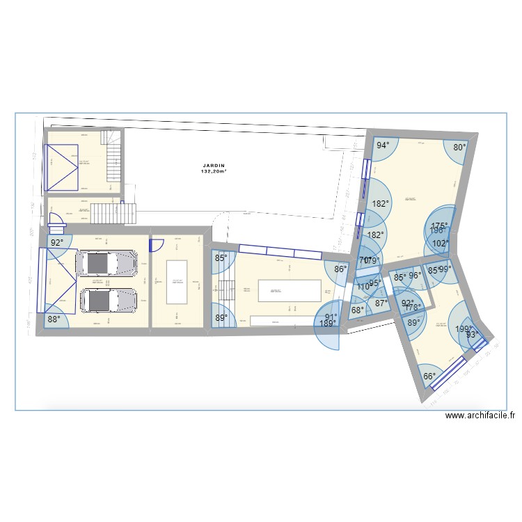 Fabrègues v2. Plan de 27 pièces et 419 m2