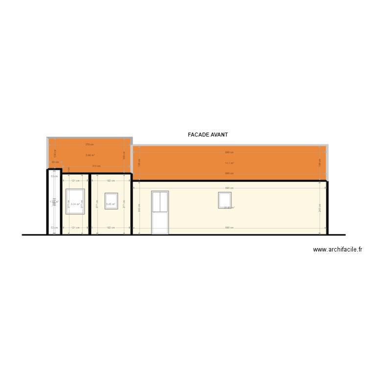 Projet facade Orouet bis. Plan de 0 pièce et 0 m2