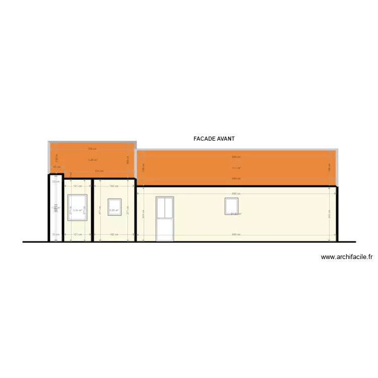 Projet facade Orouet bis. Plan de Projet facade Orouet bis. Plan de