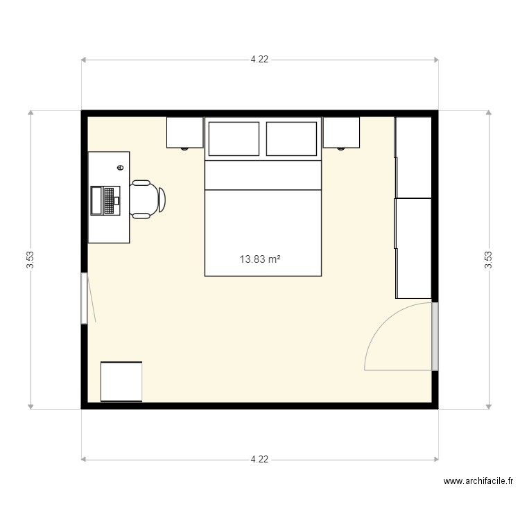 chambre lea. Plan de 0 pièce et 0 m2