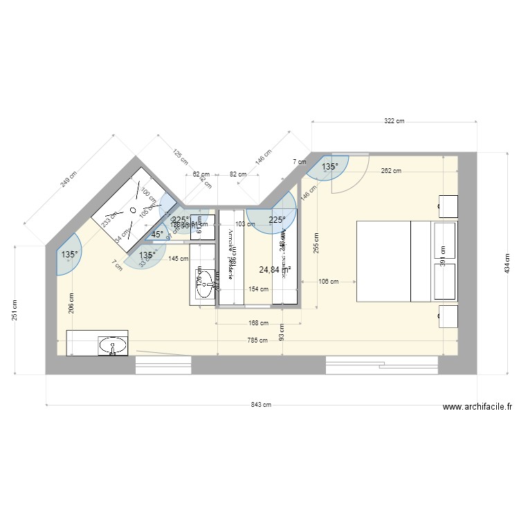 SDB PARENTALE PLOMELIN. Plan de 0 pièce et 0 m2