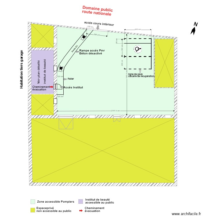 plan de masse evacuation. Plan de 0 pièce et 0 m2