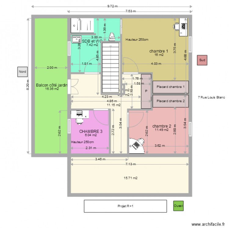 projet 1 er etage sans balcon entré. Plan de 0 pièce et 0 m2