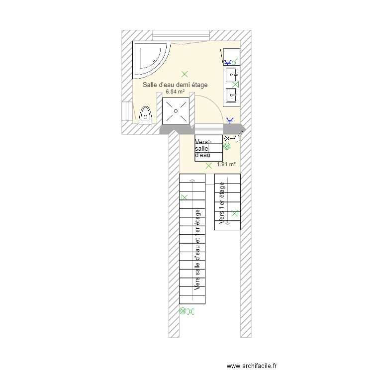 Salle de bain Maison 1. Plan de 0 pièce et 0 m2