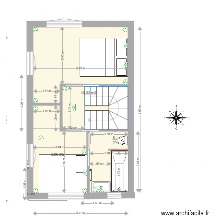 VC 1 VALIDE Premier escalier U COTE WC nord DS SDB. Plan de 0 pièce et 0 m2