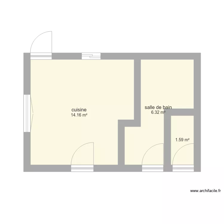 Cuisine vide. Plan de Cuisine vide. Plan de