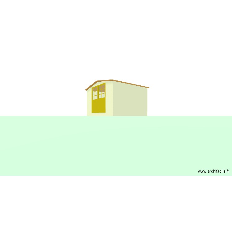 Abri de jardin. Plan de 1 pièce et 8 m2