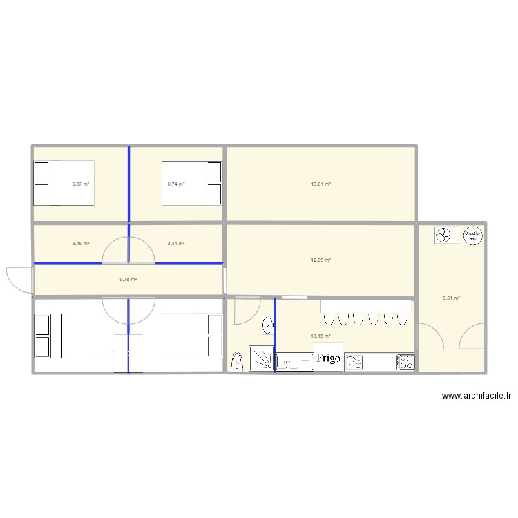 BUNKER. Plan de 0 pièce et 0 m2