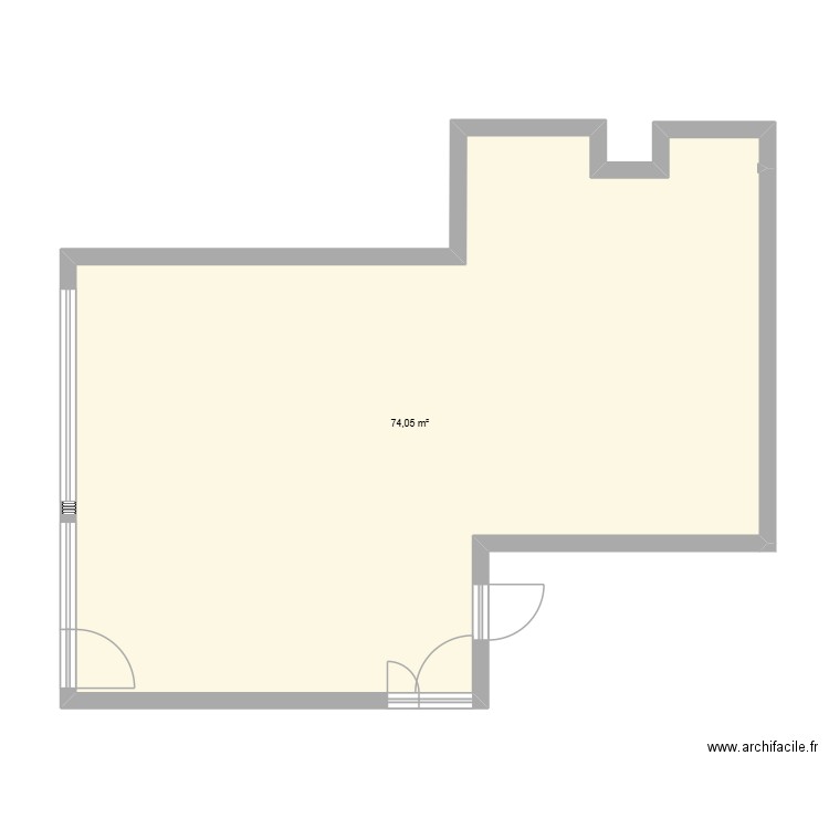 plan labo corentin abel 2 ciel. Plan de 1 pièce et 74 m2