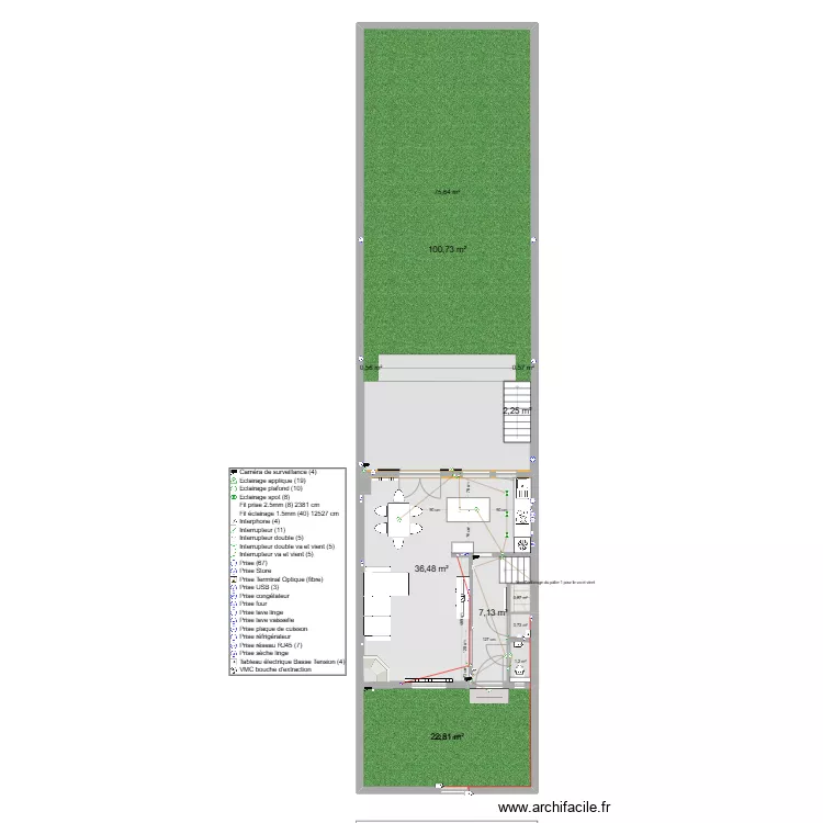 Maison &agrave; r&eacute;nover V2. Plan de 