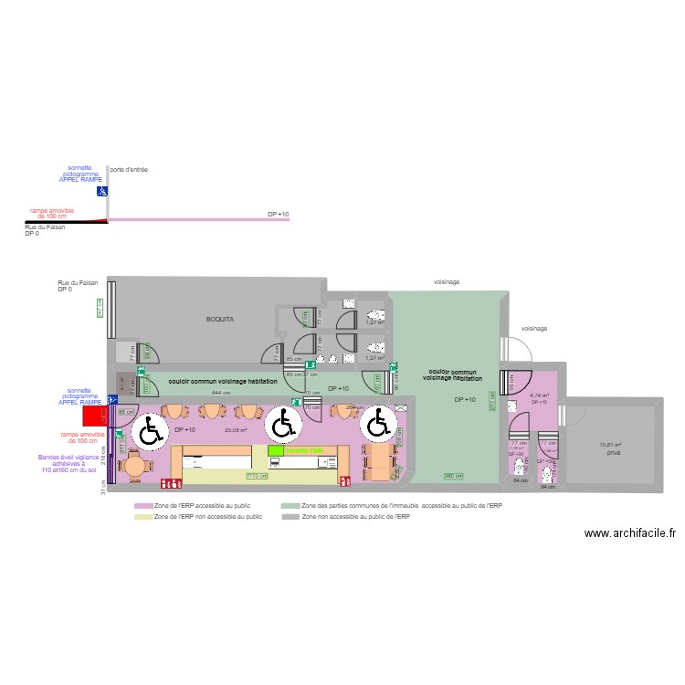 EL CUATRO APRES TRAVAUX esp rot coupe 2. Plan de 17 pièces et 133 m2