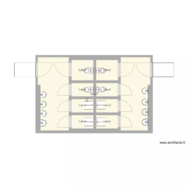 Latrines école de Bélaye. Plan de Latrines école de Bélaye. Plan de