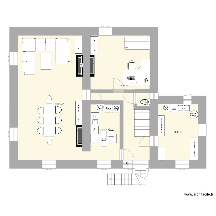 rez de chaussee. Plan de 0 pièce et 0 m2