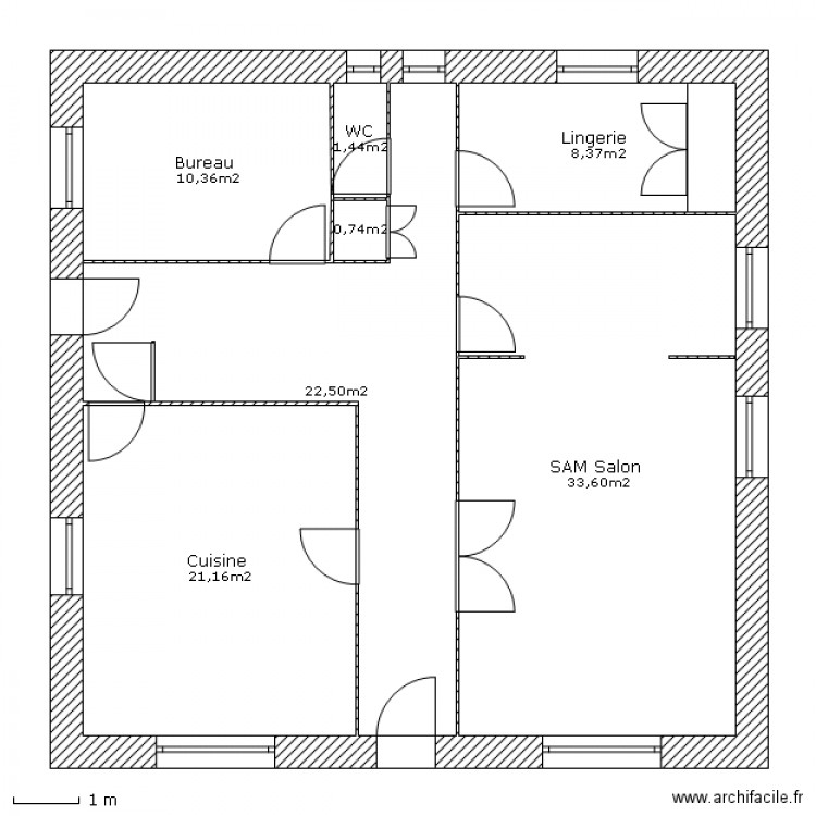 Le bas avec surfaces. Plan de 0 pièce et 0 m2